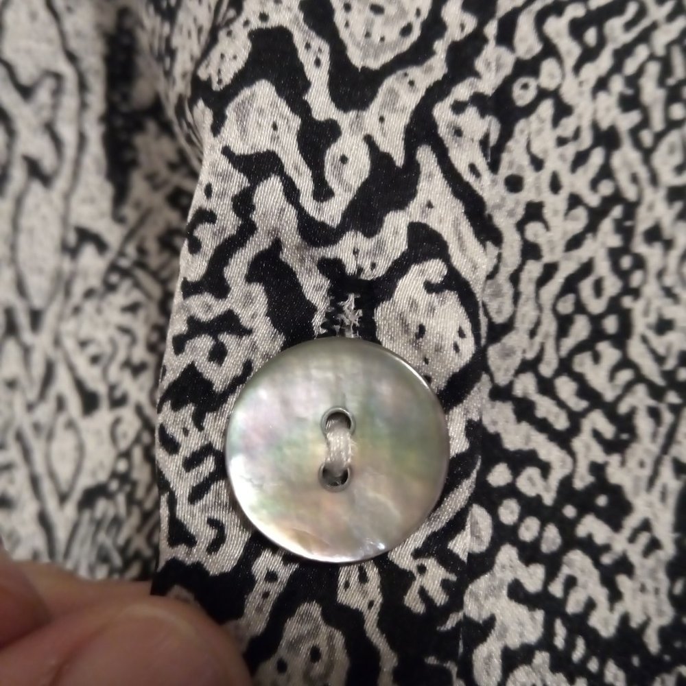Snake Print Button Front Blouse 1x - image 6